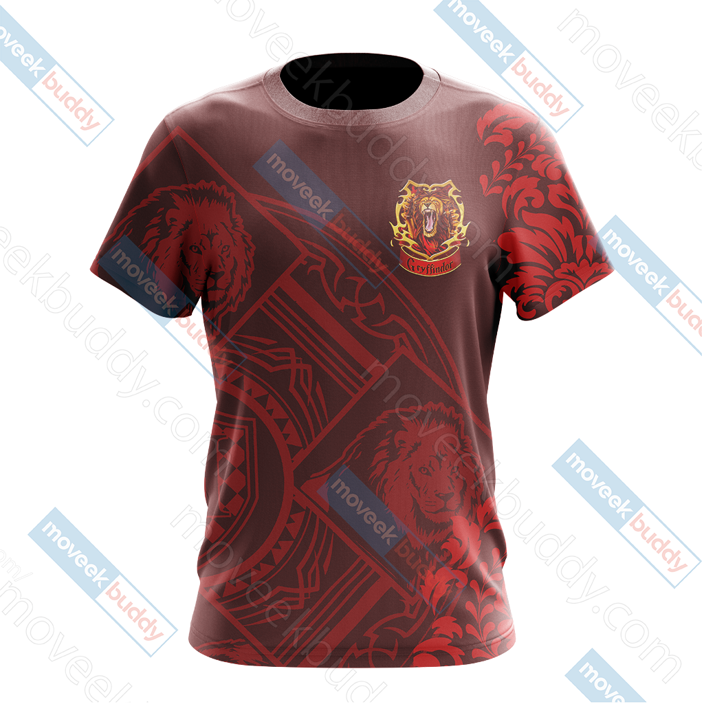 Harry Potter - Brave Like A Gryffindor Version Lifestyle Unisex 3D T-shirt   