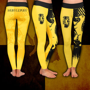 Quidditch Hufflepuff Harry Potter 3D Leggings S  