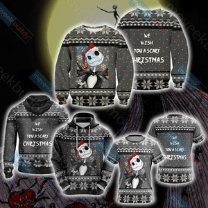 Nightmare Before Christmas - We wish you a scary christmas Unisex 3D Sweater   