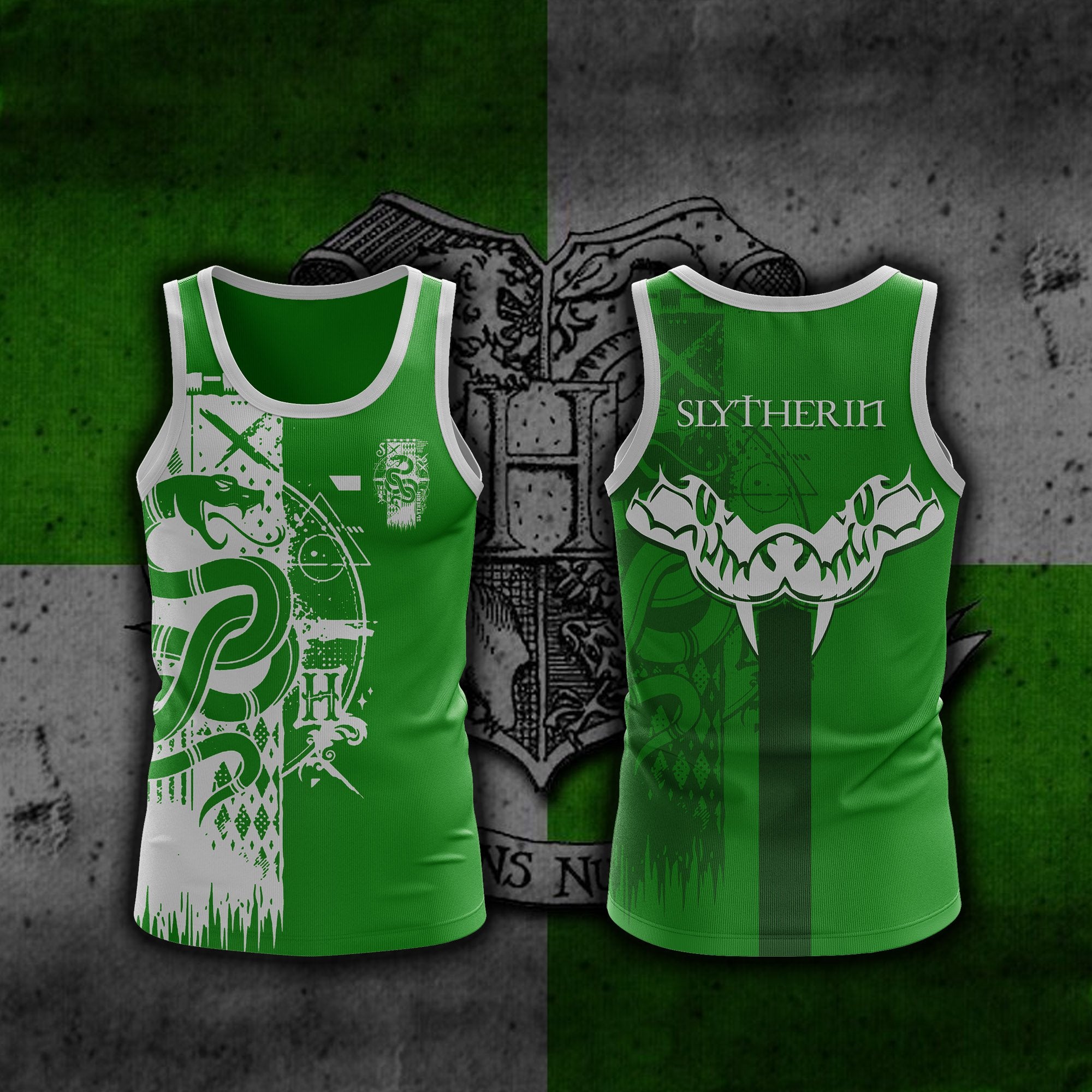 Quidditch Slytherin Harry Potter 3D Tank Top S  