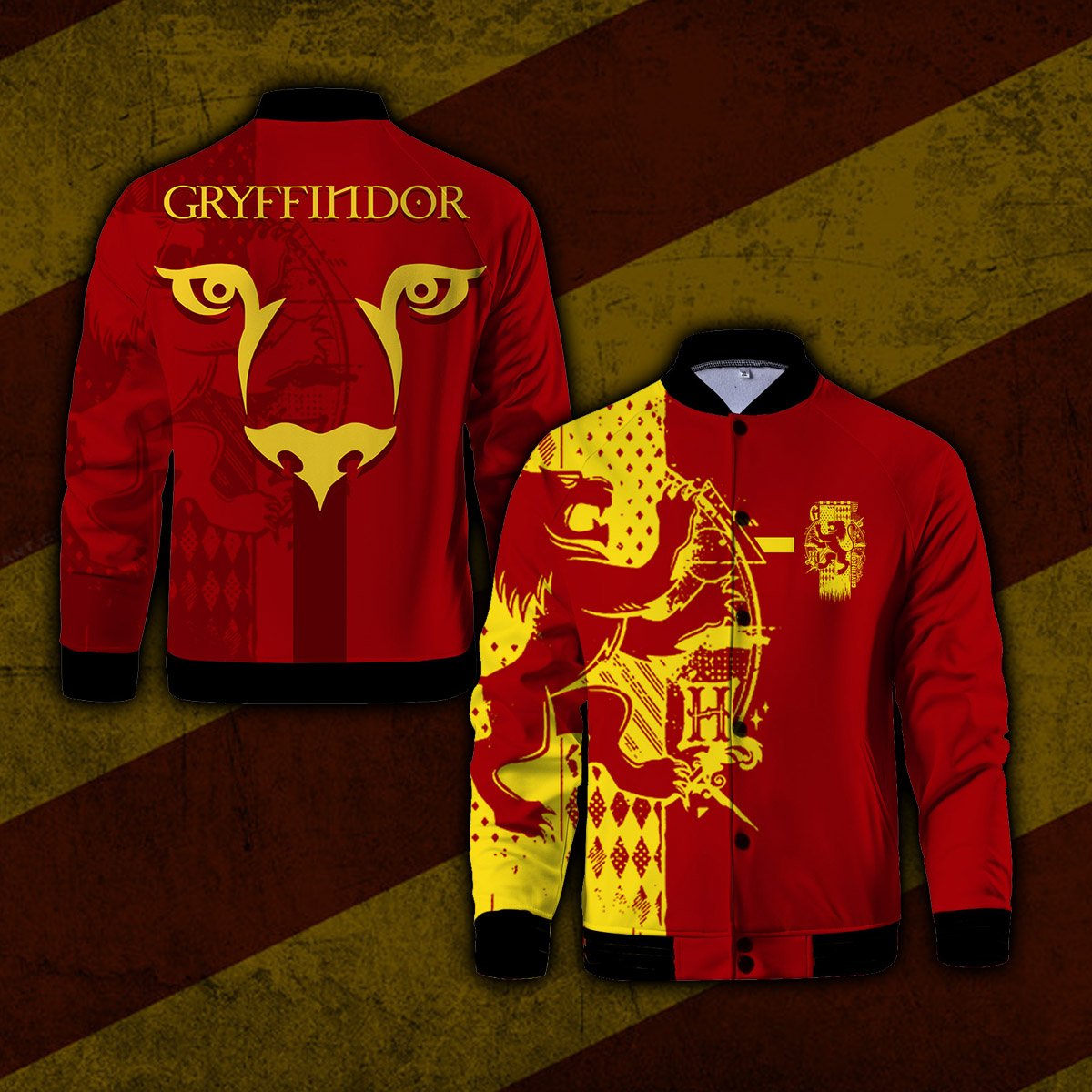 Quidditch Gryffindor Harry Potter Baseball Jacket US/EU XXS (ASIAN S)  