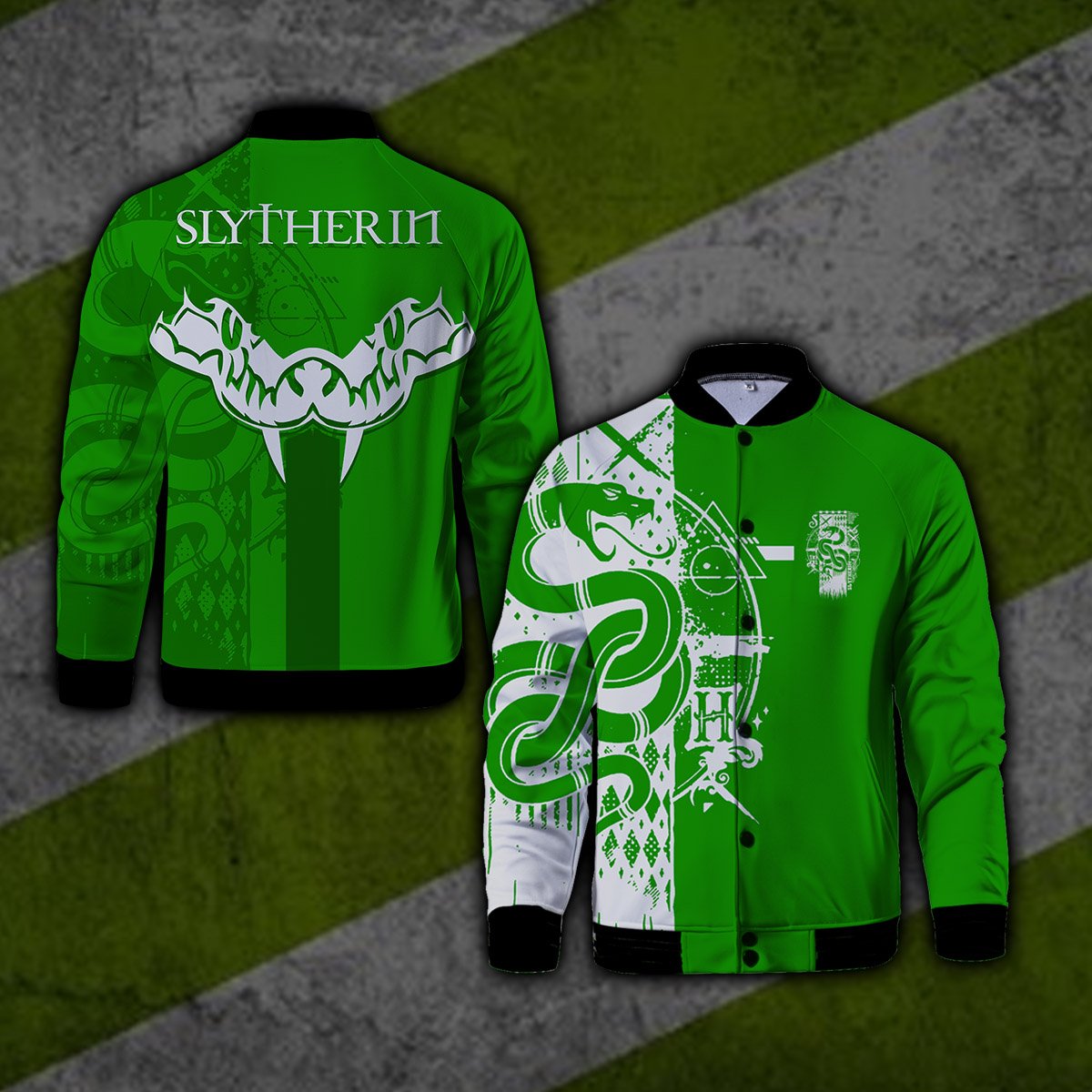 Quidditch Slytherin Harry Potter Baseball Jacket US/EU XXS (ASIAN S)  