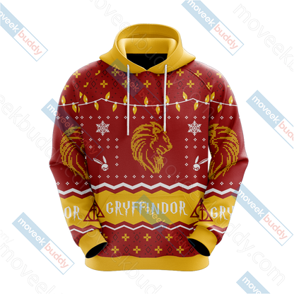 Harry Potter - Gryffindor House Christmas Style Unisex 3D T-shirt   