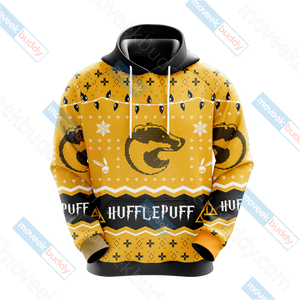 Harry Potter - Hufflepuff House Christmas Style Unisex 3D T-shirt   