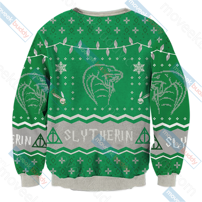 Harry Potter - Slytherin House Christmas Style Unisex 3D Sweater   