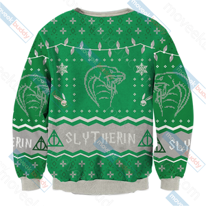 Harry Potter - Slytherin House Christmas Style Unisex 3D Sweater   