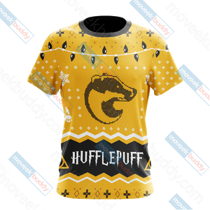 Harry Potter - Hufflepuff House Christmas Style Unisex 3D T-shirt   