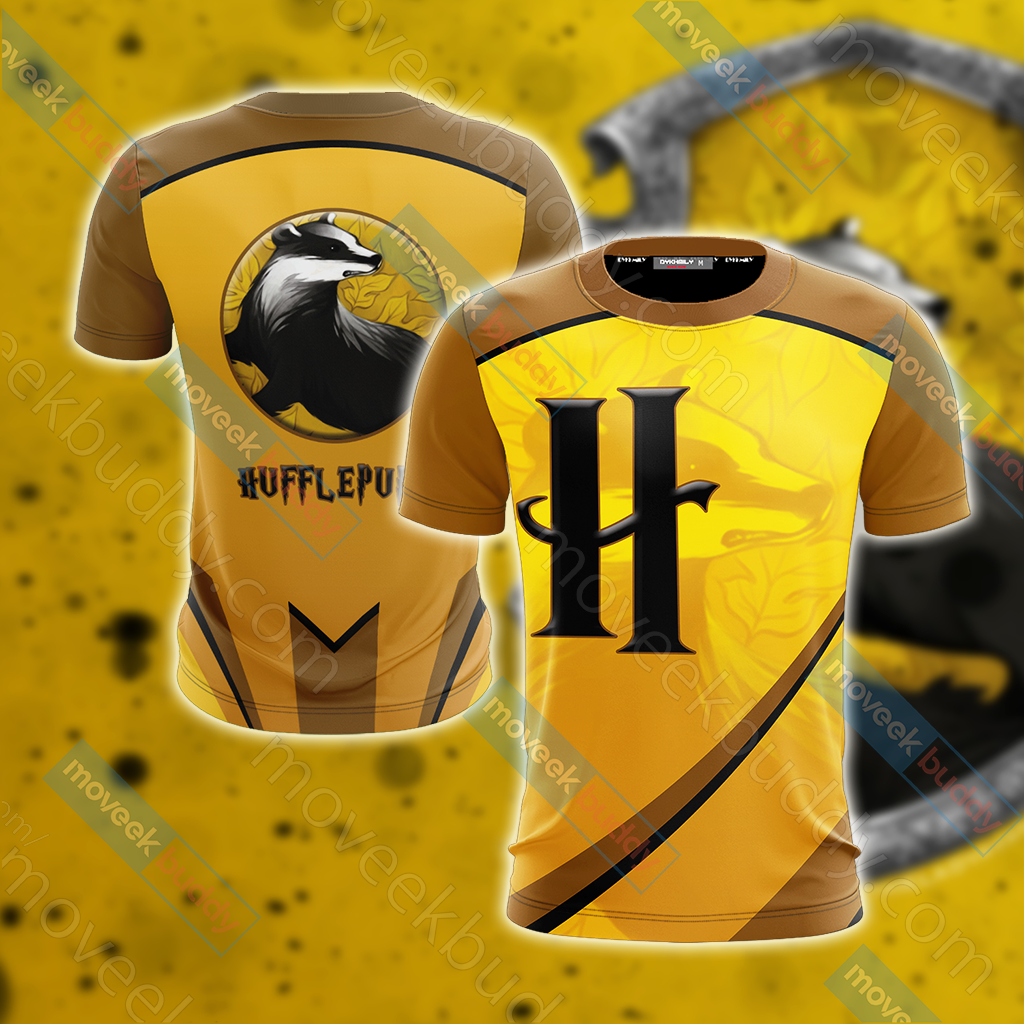 Harry Potter - Hufflepuff House Wacky Style Unisex 3D T-shirt   