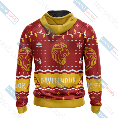 Harry Potter - Gryffindor House Christmas Style Unisex 3D T-shirt   