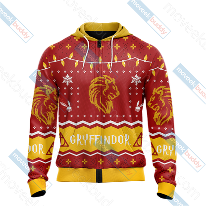 Harry Potter - Gryffindor House Christmas Style Unisex 3D T-shirt   