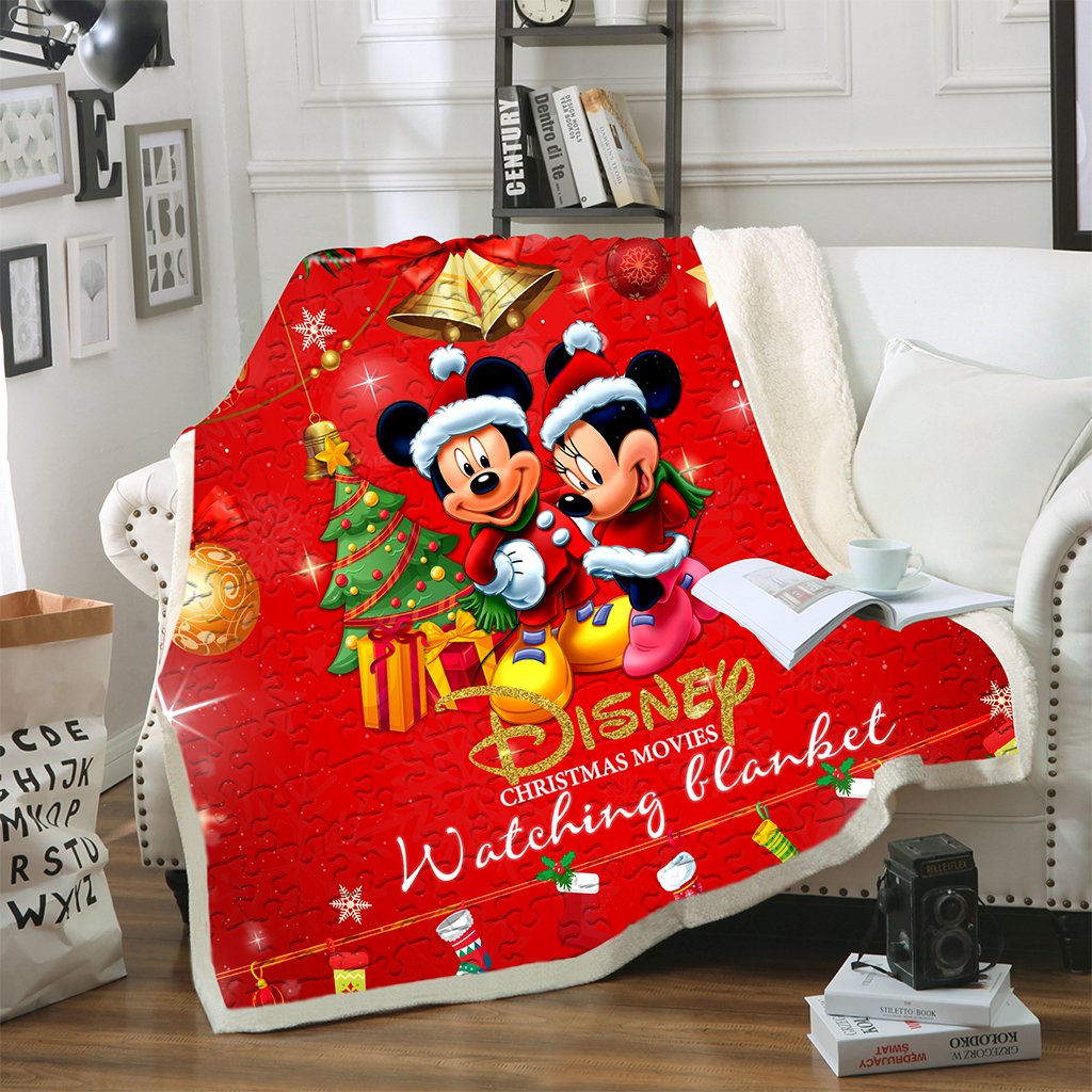 Disney Christmas Movies Watching Blanket 3D Throw Blanket 130cm x 150cm Mickey Mouse 