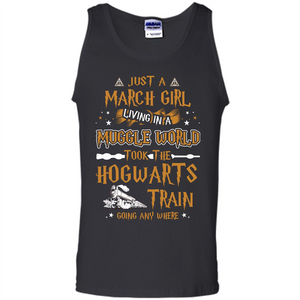 Harry Potter T-shirt Just A March Girl Living In A Muggle World Black S 