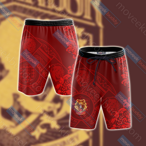 Harry Potter - Brave Like A Gryffindor Version Lifestyle Beach Shorts S  