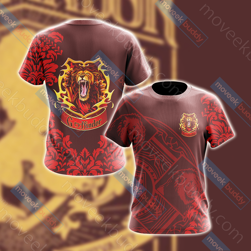 Harry Potter - Brave Like A Gryffindor Version Lifestyle Unisex 3D T-shirt   