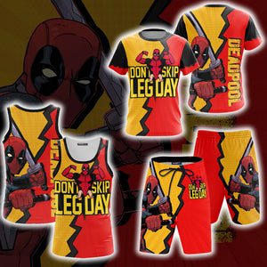 Deadpool - Gym Don't Skip Leg Day Unisex 3D T-shirt   