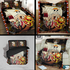 One Piece Luffy's Thousand Sunny Ship 3D Quilt Set   