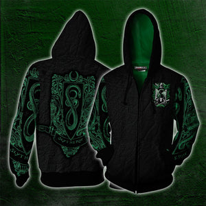 Slytherin Edition Harry Potter Unisex 3D T-shirt Zip Hoodie XS 