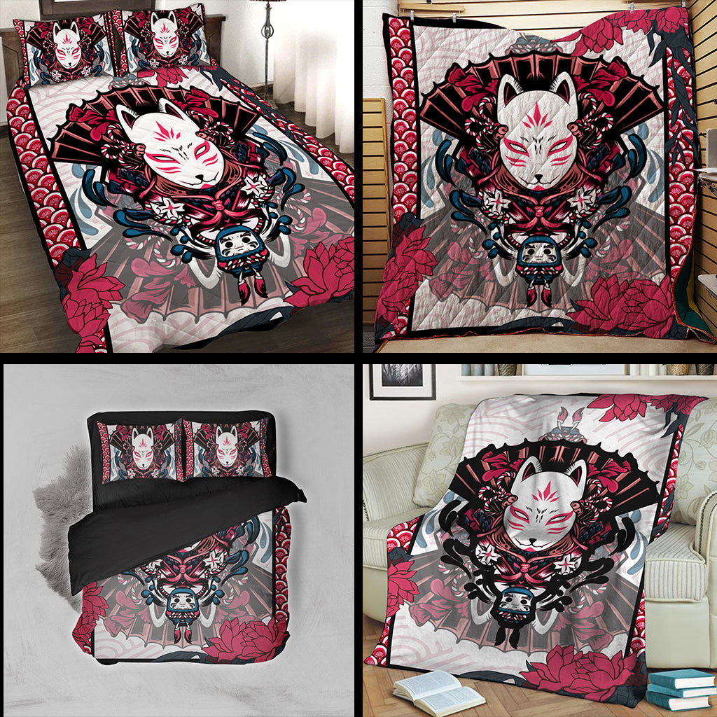 Naruto Kitsune Mask 3D Quilt Set   