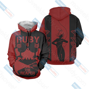 RWBY Ruby The Reaper 3D Hoodie S  