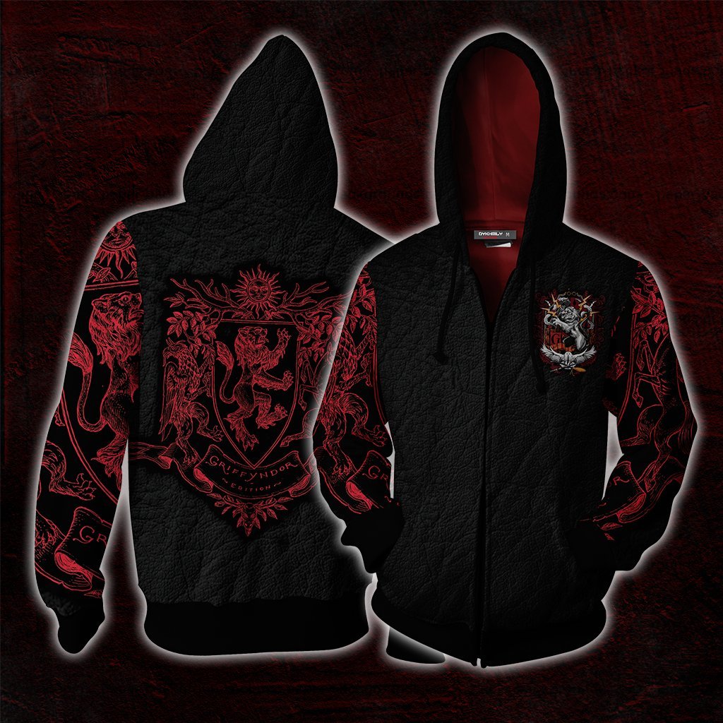 Gryffindor Edition Harry Potter Unisex 3D T-shirt Zip Hoodie XS 