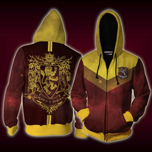 Gryffindor Edition Harry Potter New Unisex 3D T-shirt Zip Hoodie S 