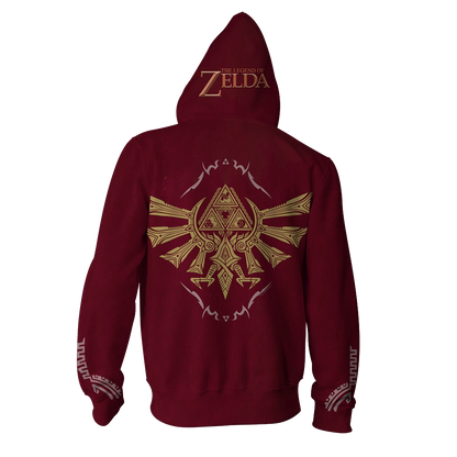 The Legend Of Zelda Wing Crest Zip Up Hoodie   
