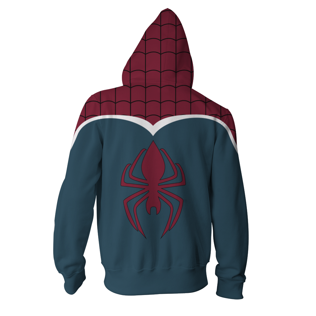 PS4 Spider-UK Cosplay New Look Zip Up Hoodie Jacket   
