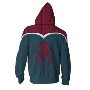 PS4 Spider-UK Cosplay New Look Zip Up Hoodie Jacket   