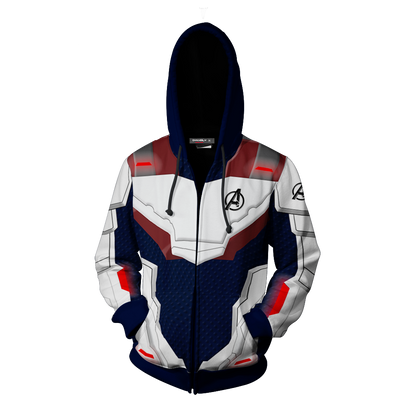 Avengers: Endgame Cosplay Zip Up Hoodie Jacket   
