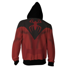 Scarlet Spider II Cosplay PS4 New Look Zip Up Hoodie Jacket   