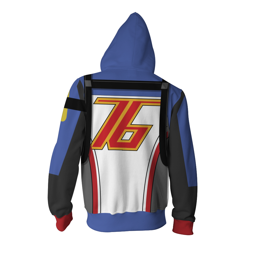 Overwatch Cosplay Soldier 76 Skin Zip Up Hoodie Jacket   