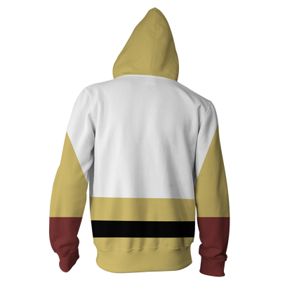 One Punch Man Saitama Cosplay Zip Up Hoodie Jacket   