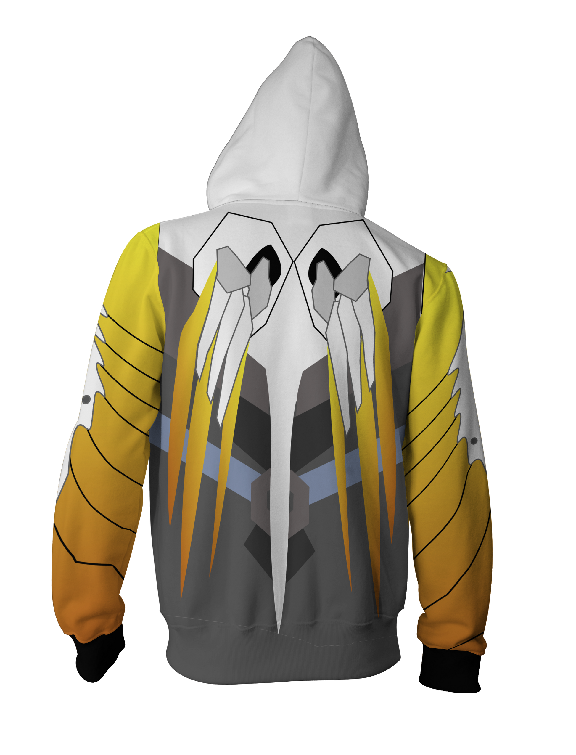 Overwatch Mercy Cosplay Zip Up Hoodie Jacket   