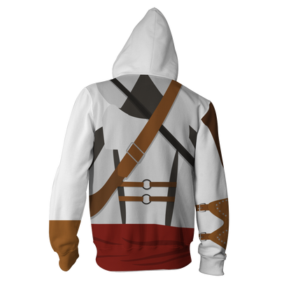 Assassin's Creed II Altair Ibn-La'Ahad Cosplay Zip Up Hoodie Jacket   