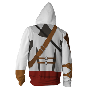 Assassin's Creed II Altair Ibn-La'Ahad Cosplay Zip Up Hoodie Jacket   