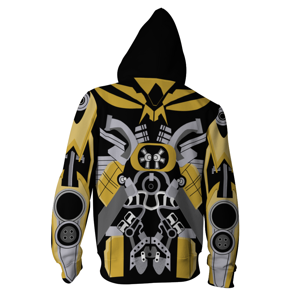 Transformers Bumblebee Cosplay Zip Up Hoodie Jacket   