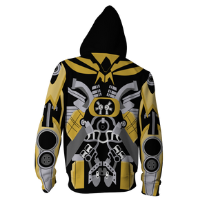 Transformers Bumblebee Cosplay Zip Up Hoodie Jacket   
