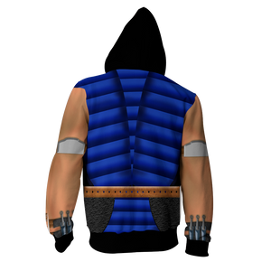 Mortal Kombat Sub-Zero Cosplay Zip Up Hoodie Jacket   