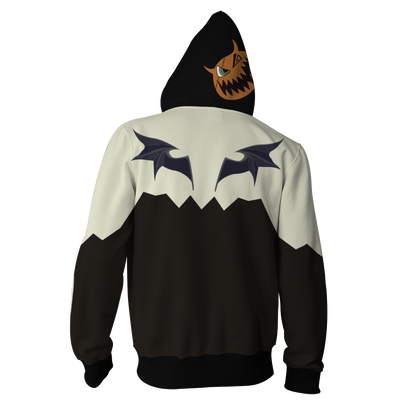 Kingdom Hearts Sora Halloween Town Cosplay Zip Up Hoodie Jacket   