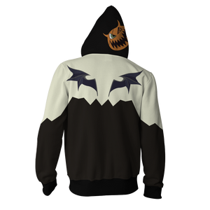 Kingdom Hearts Sora Halloween Town Cosplay Zip Up Hoodie Jacket   