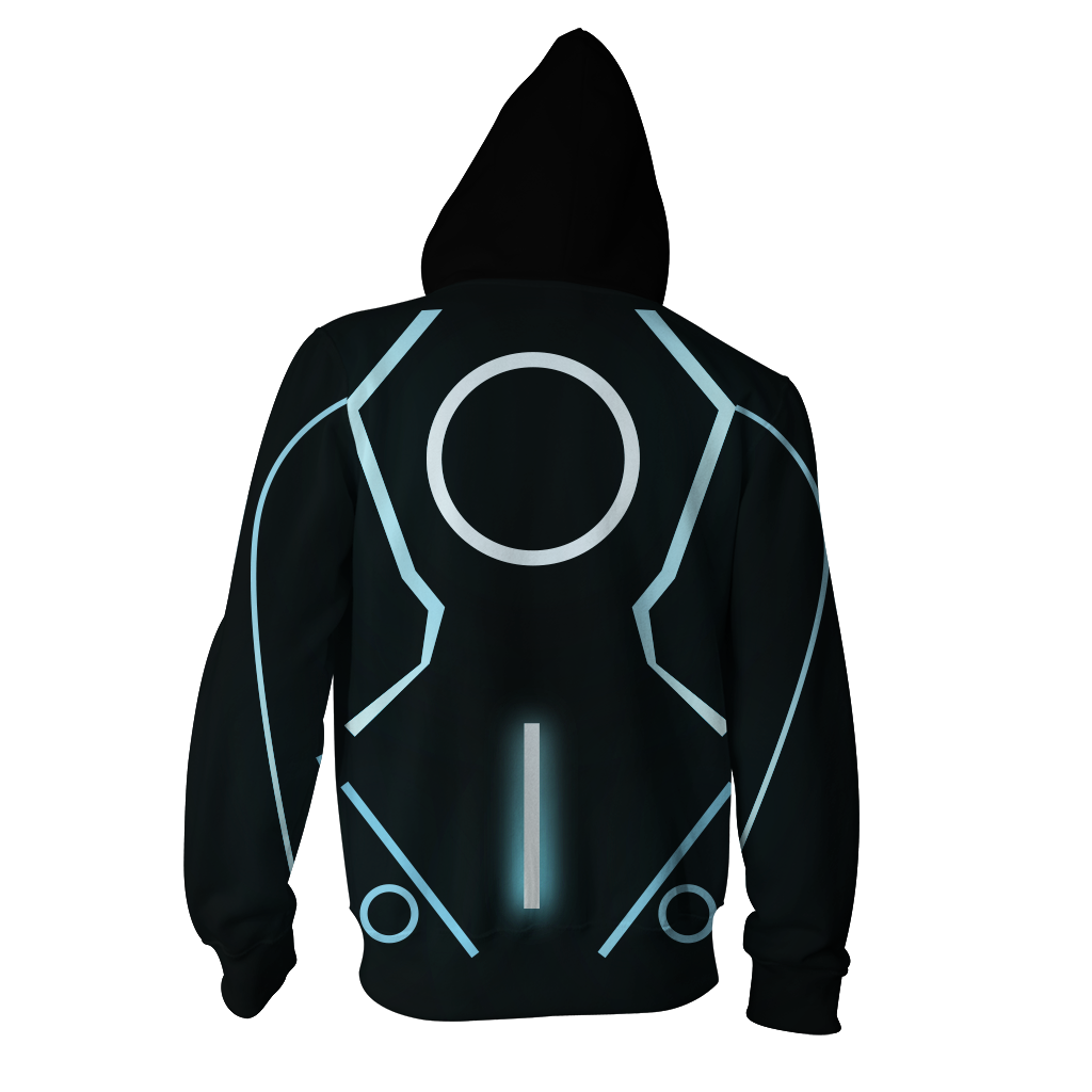 Tron: Legacy Sam Flynn Cosplay Zip Up Hoodie Jacket   