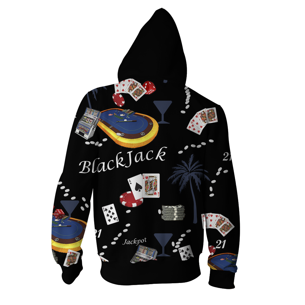 Brooklyn 99: Boyle's Blackjack Shirt Cosplay Zip Up Hoodie Jacket   