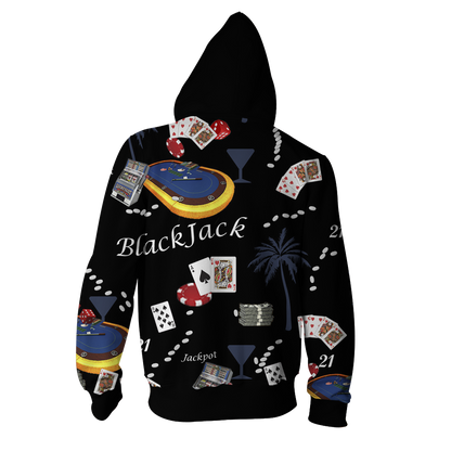 Brooklyn 99: Boyle's Blackjack Shirt Cosplay Zip Up Hoodie Jacket   