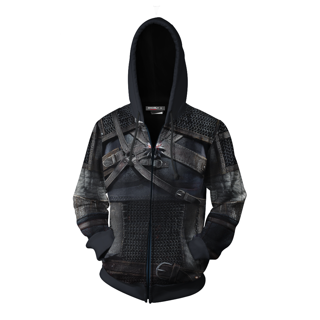 The Witcher 3 Wild Hunt Geralt Of Rivia Cosplay Zip Up Hoodie   