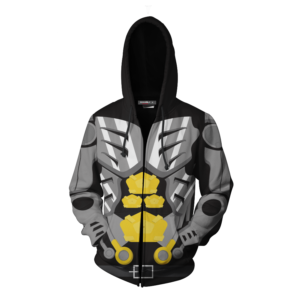 One Punch Man Genos Cosplay Zip Up Hoodie Jacket   