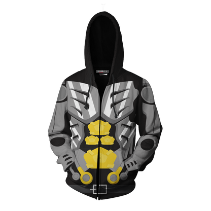 One Punch Man Genos Cosplay Zip Up Hoodie Jacket   