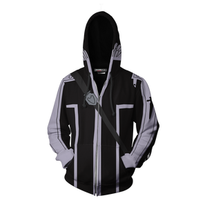 Sword Art Online Kirito Cosplay (ALfheim Online Ver) Zip Up Hoodie Jacket   