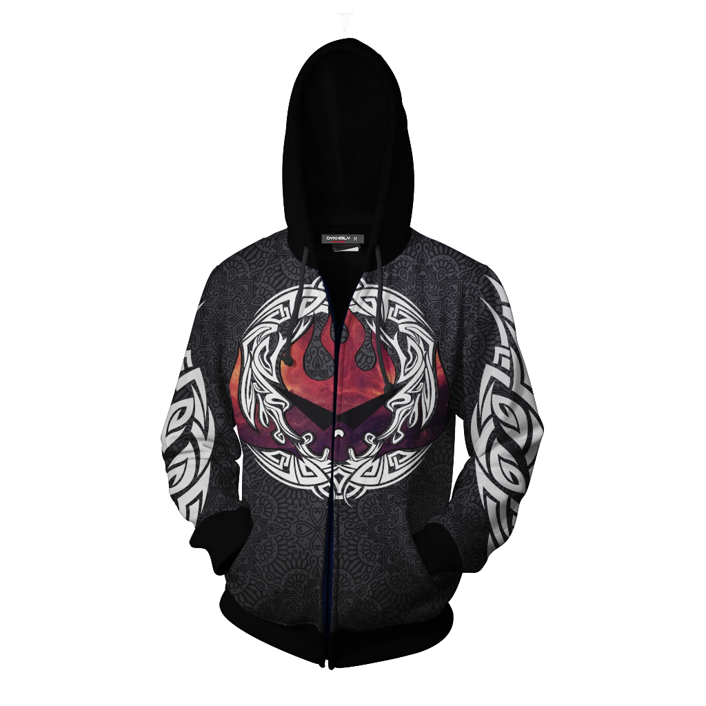 Tengen Toppa Gurren Lagann Logo Zip Up Hoodie Jacket   