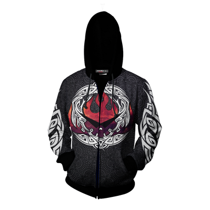 Tengen Toppa Gurren Lagann Logo Zip Up Hoodie Jacket   