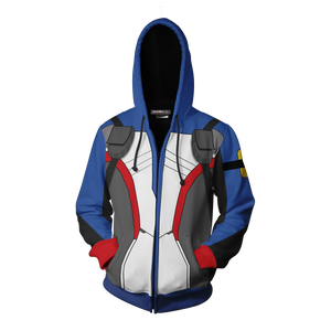Overwatch Cosplay Soldier 76 Skin Zip Up Hoodie Jacket   
